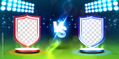 Versus game cover, banner sport vs, team concept. Vector illustration background