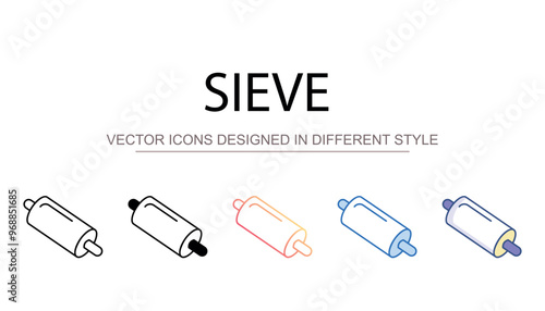 Sieve icon design with white background stock illustration