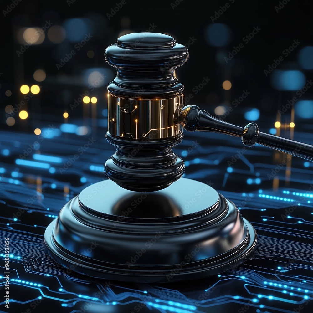 Concept of legal court technology. Law Tech Concept of legal court technology. Law Tech