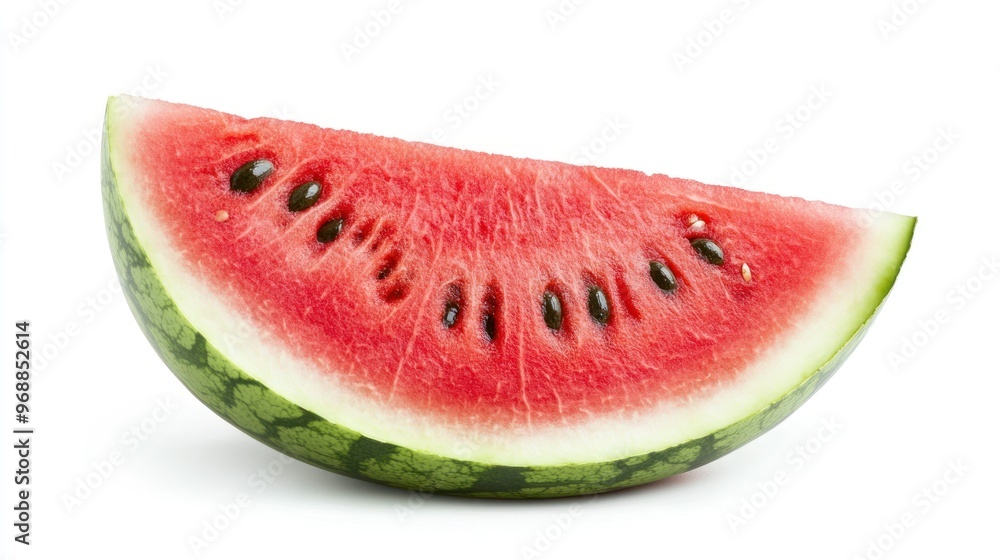A Single Slice of Watermelon with Seeds A Single Slice of Watermelon with Seeds