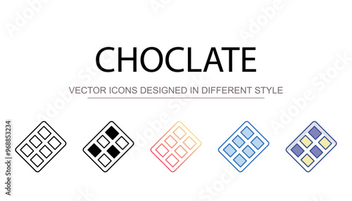 Choclate icon design with white background stock illustration