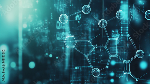 science/technology background in blue