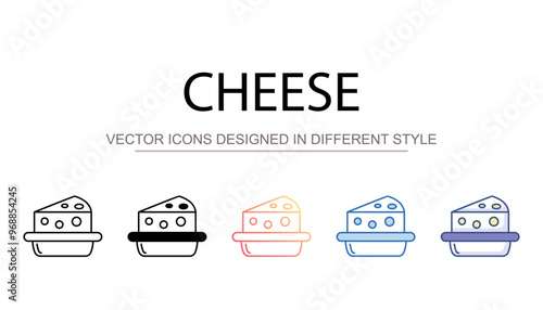 Cheese icon design with white background stock illustration