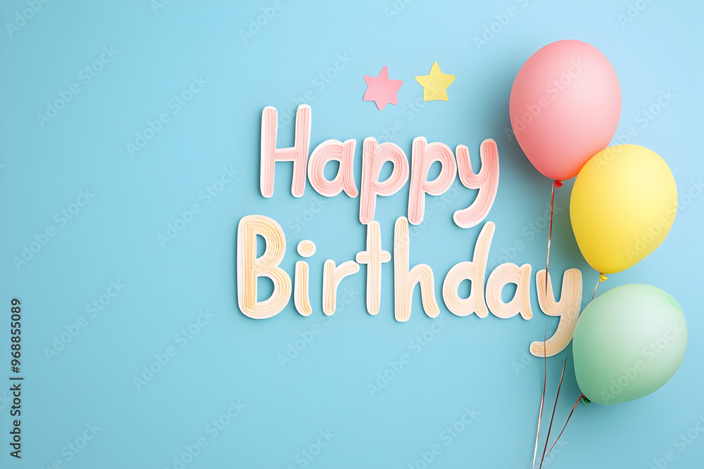 Happy Birthday Greeting with Gold and Silver Balloons and Confetti Design Happy Birthday Greeting with Gold and Silver Balloons and Confetti Design