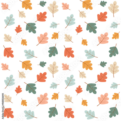 autumn leaves seamless pattern