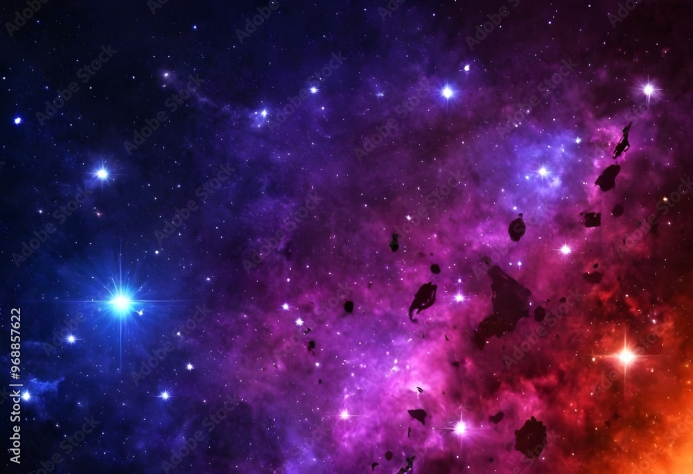 A clear night sky filled with shimmering stars over a dark blue atmospheric backdrop A clear night sky filled with shimmering stars over a dark blue atmospheric backdrop