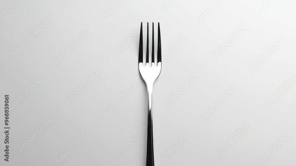 Silver Fork on White Background Minimalist Utensil Photography Silver Fork on White Background Minimalist Utensil Photography