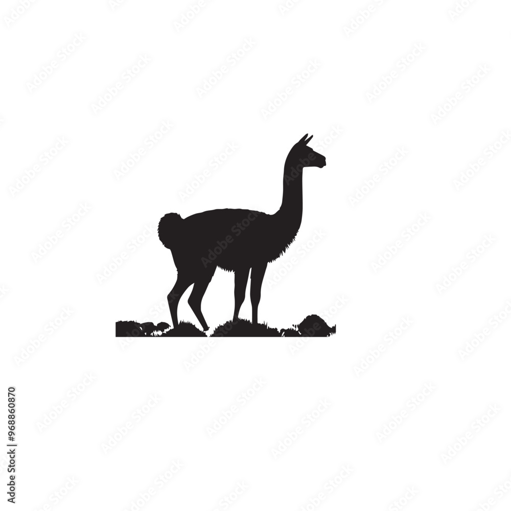 Fototapeta premium Vicuña Silhouette design. Vicuña Silhouette vector design. Llama vector design. Llama logo.