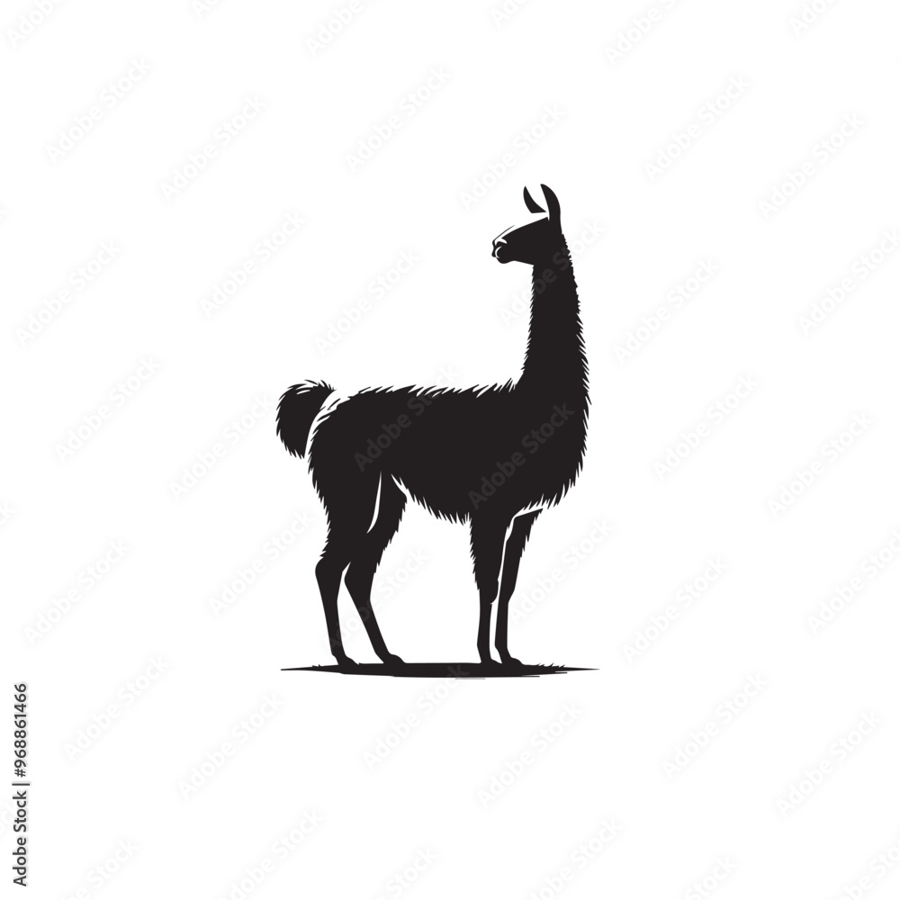 Fototapeta premium Vicuña Silhouette design. Vicuña Silhouette vector design. Llama vector design. Llama logo.