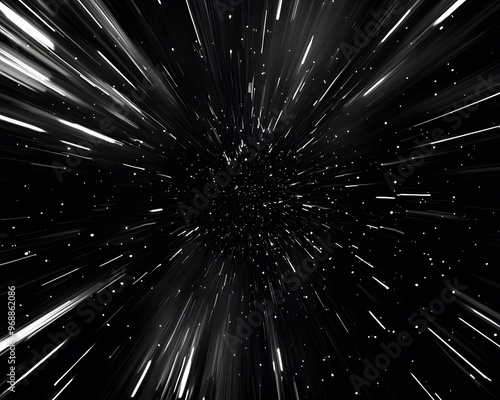 hyperspace black and white