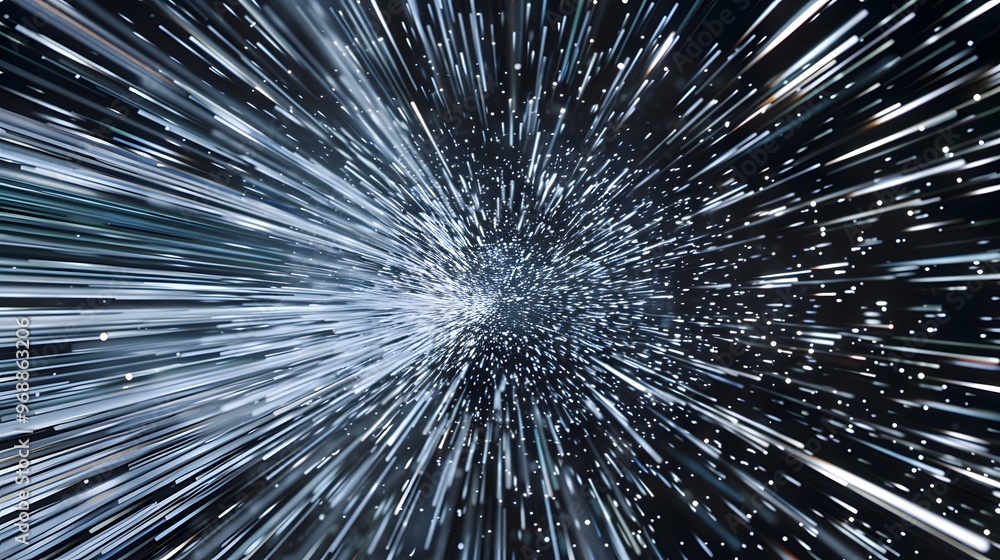 Naklejka premium hyperspace black and white