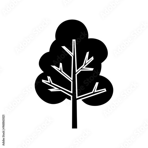 Tree icon vector. Plant illustration sign. Garden symbol or logo.