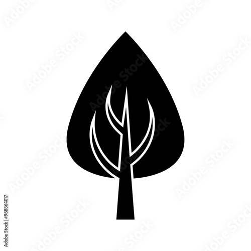 Tree icon vector. Plant illustration sign. Garden symbol or logo.
