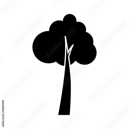 Tree icon vector. Plant illustration sign. Garden symbol or logo.