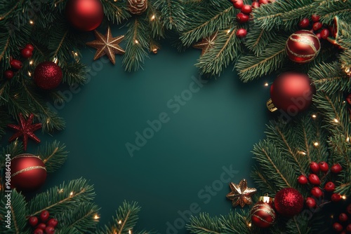 christmas tree branches and decorations