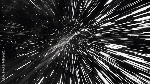 hyperspace black and white