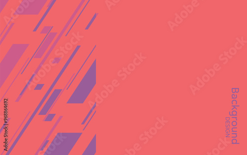 Peach background with abstract lines. Autumn background. Vector graphics