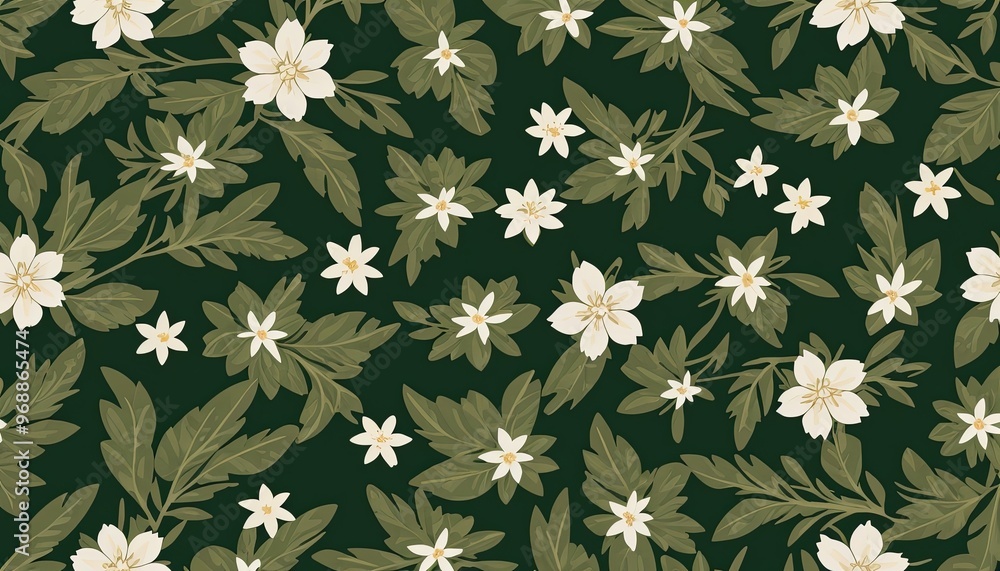 Blossoms in Green Hues Blossoms in Green Hues