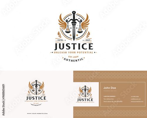 Set vintage bundle classic badge Law Firm advocate logo design for business company