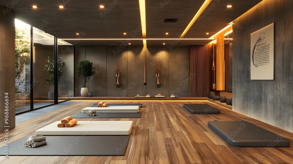 Obraz premium 59. A modern wellness studio with a focus on holistic fitness and relaxation