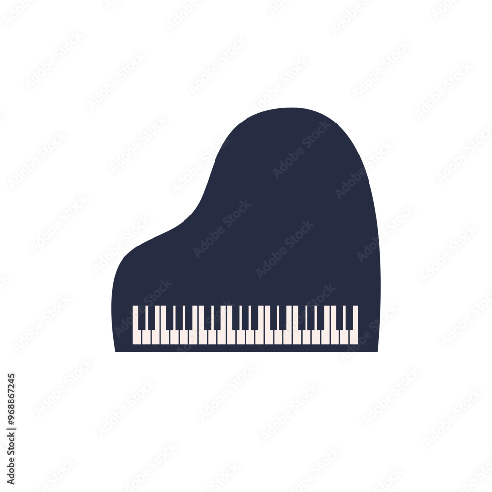 Piano on isolated white background. Forte piano icon.Vector illustration cartoon flat style. Piano on isolated white background. Forte piano icon.Vector illustration cartoon flat style.
