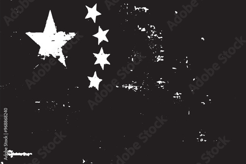 Grunge-textured Chinese flag with a worn, vintage appearance, ideal for creative designs and backgrounds.