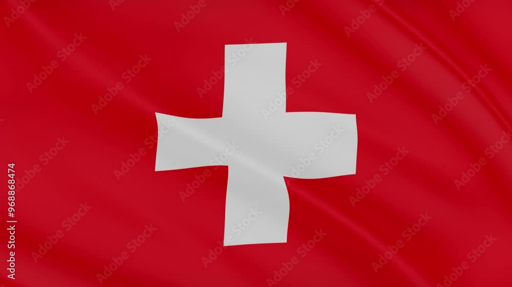 Flag Switzerland Realistic Waving Wind video Flag Switzerland Realistic Waving Wind video