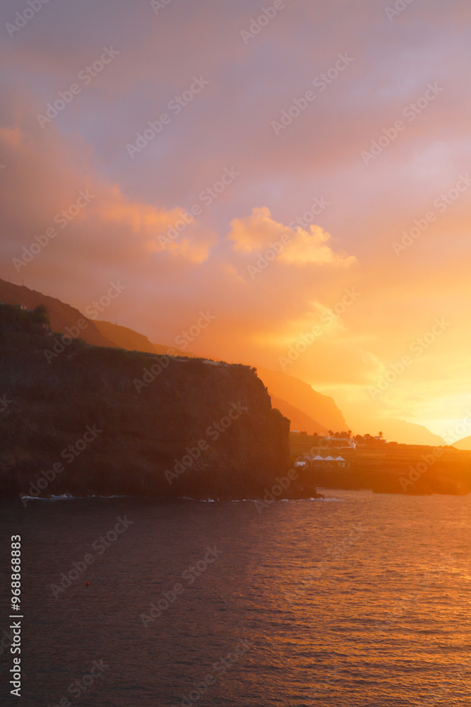Cliffs in San Marcos beach, Tenerife, Canary Islands, Spain