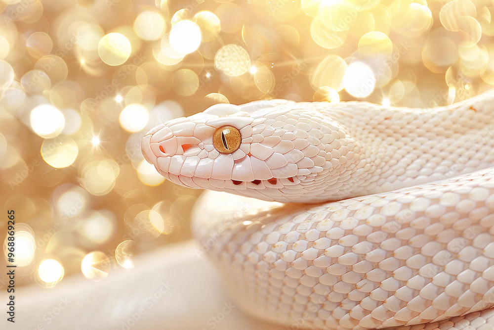 Fototapeta premium Beautiful greeting card with holiday composition for happy and joy celebrate New Year