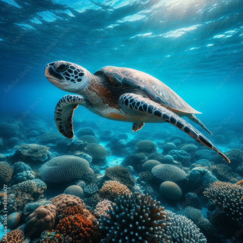 Obraz premium Ocean Explorer: The Sea Turtle