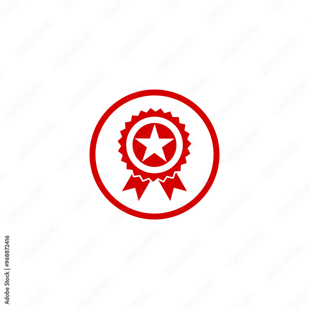 Award medal with star icon isolated on transparent background Award medal with star icon isolated on transparent background