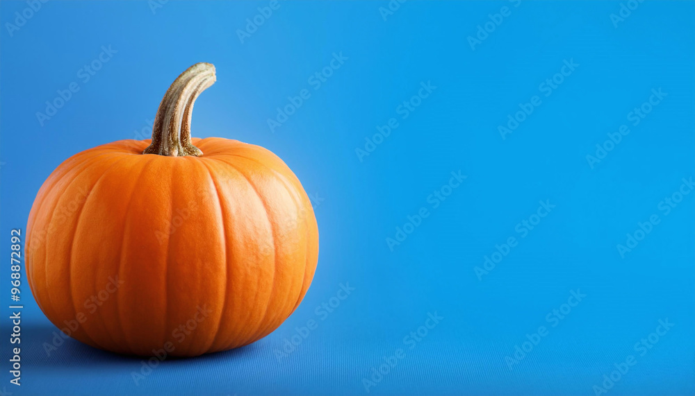 pumpkin on blue background pumpkin on blue background