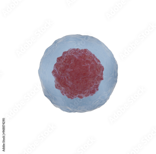  red cell isolated in transparent background 3d render