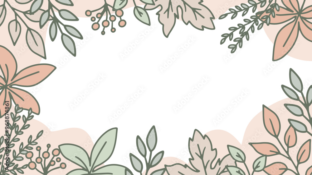 Obraz premium Autumn Season Nature Flourish Foliage Palette. Perfect for seasonal decor, event invitations, or digital wallpapers, brings a touch of nature's beauty and the cozy warmth of fall.