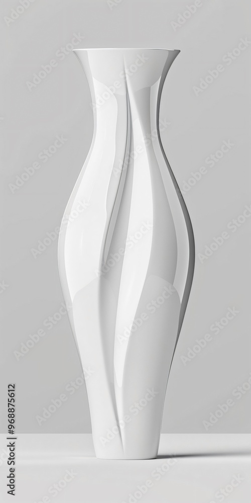 Elegant White Ceramic Vase - Modern Home Decor Elegant White Ceramic Vase - Modern Home Decor