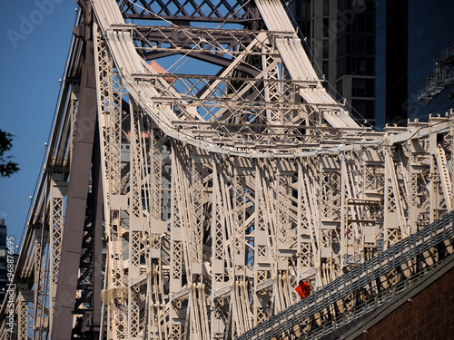 Ed Koch Queensboro Bridge connecting new york city manhattan to Roosvelt island and Queens photo