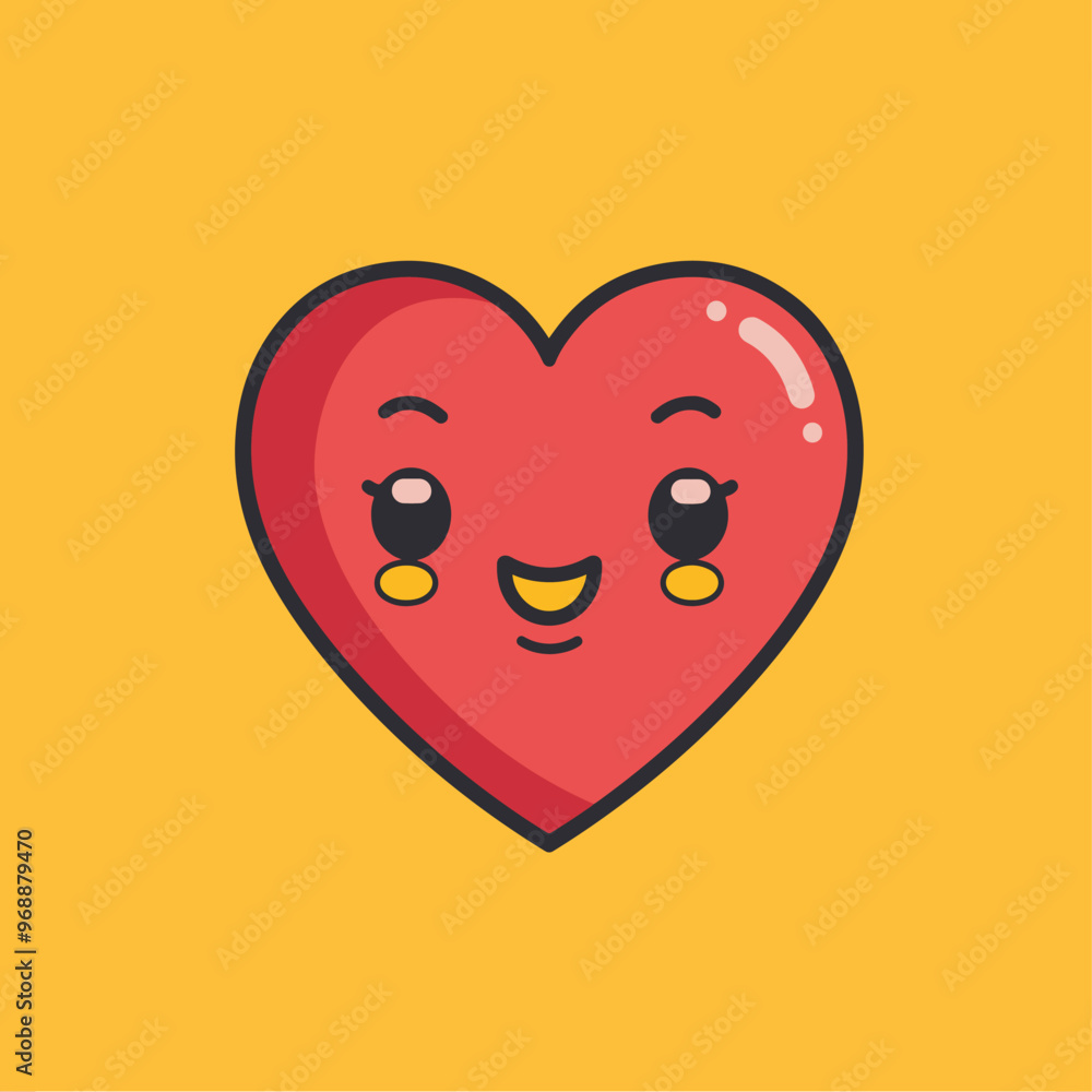 Yellow heart emoji smiling brightly, symbolizing warmth and cheer Yellow heart emoji smiling brightly, symbolizing warmth and cheer