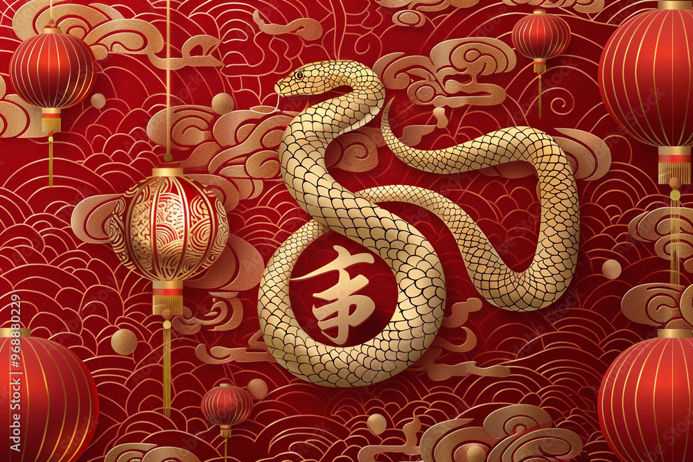 Obraz premium Beautiful greeting card with holiday composition for happy and joy celebrate New Year