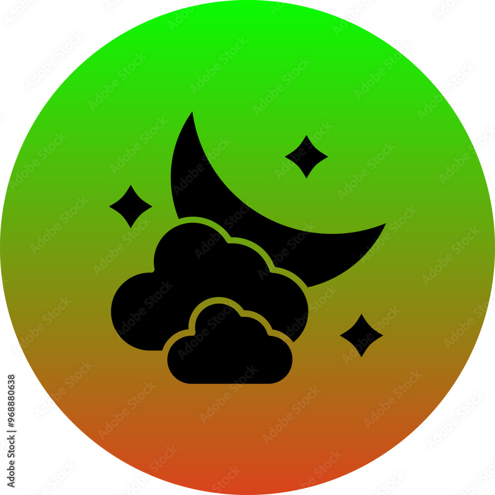 Naklejka premium Night Icon