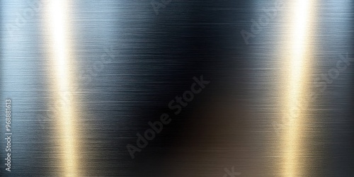 Brushed Metal Surface with Two Light Reflections photo