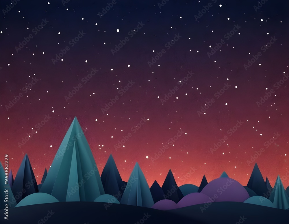 Fototapeta premium A clear night sky filled with shimmering stars over a dark blue atmospheric backdrop
