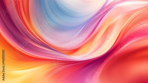 Wallpaper Mural Abstract vibrant swirl in pink, orange, and Torontodigital.ca