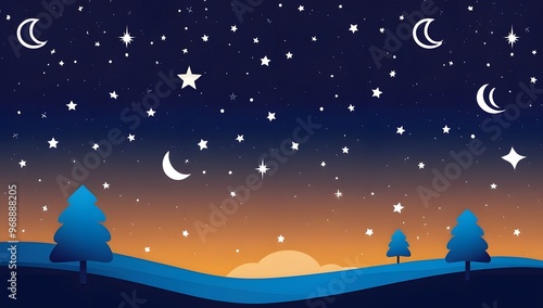 minimalist beauty strarry night background photo