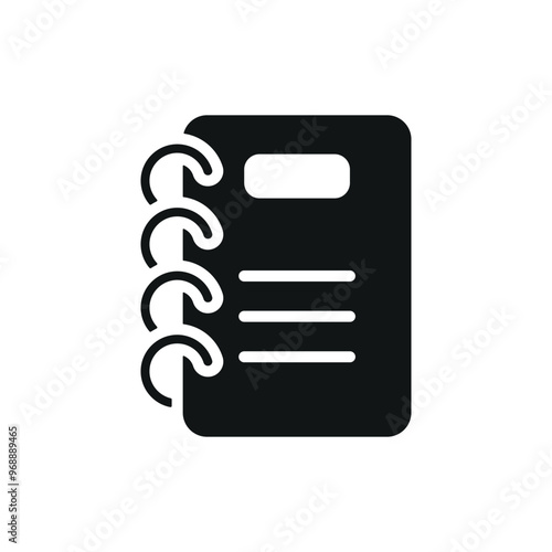 Binder stationary icon vector basic design simple and modern templates