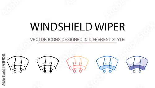 Windshield wiper icon design with white background stock illustration