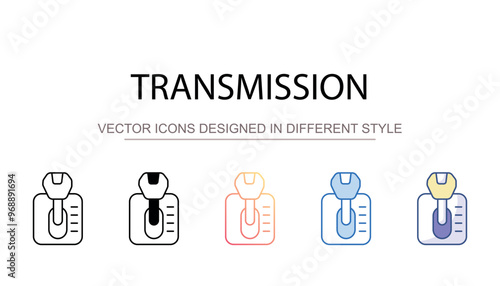 Transmission icon design with white background stock illustration