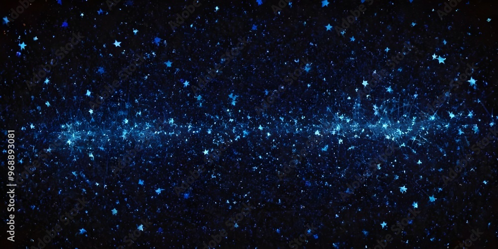 Obraz premium A clear night sky filled with shimmering stars over a dark blue atmospheric backdrop