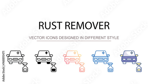 Rust remover icon design with white background stock illustration