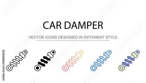 Car Damper icon design with white background stock illustration