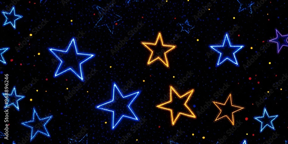 A clear night sky filled with shimmering stars over a dark blue atmospheric backdrop A clear night sky filled with shimmering stars over a dark blue atmospheric backdrop